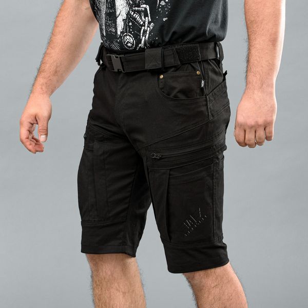 Shorts with belt "SPARTAN" BLACK (Cotton Stretch) 0030900XS0000000 photo