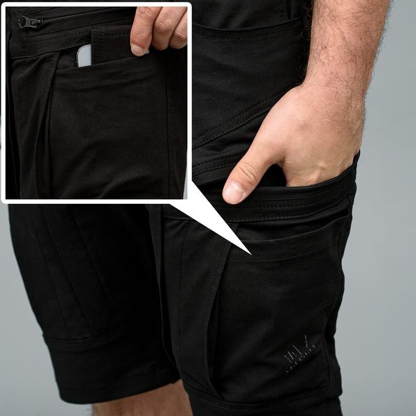 Shorts with belt "SPARTAN" BLACK (Cotton Stretch) 0030900XS0000000 photo