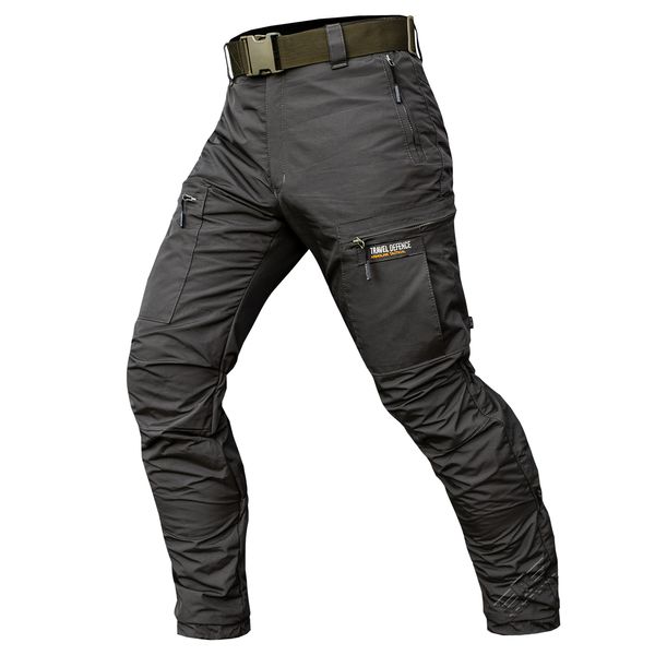 Insulated pants with belt "TRAVEL DEFENCE" DARK OLIVE (Taslan + Microfleece) 00321000S0000000 photo