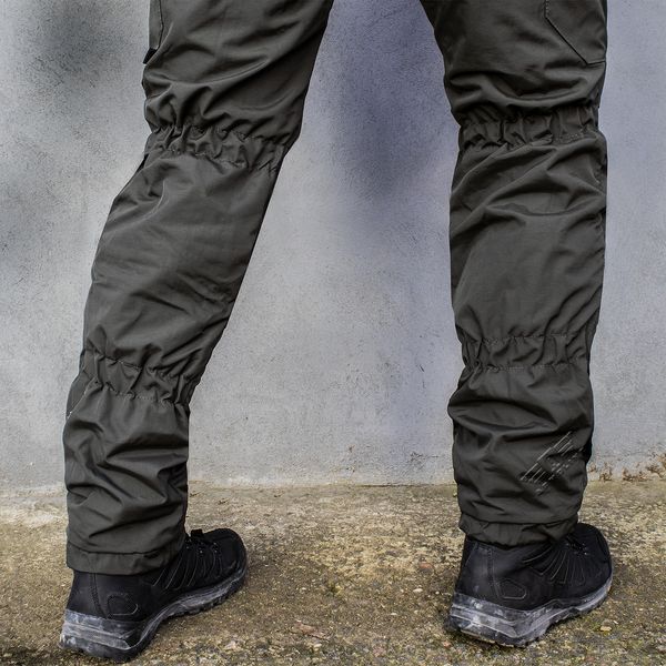 Insulated pants with belt "TRAVEL DEFENCE" DARK OLIVE (Taslan + Microfleece) 00321000S0000000 photo