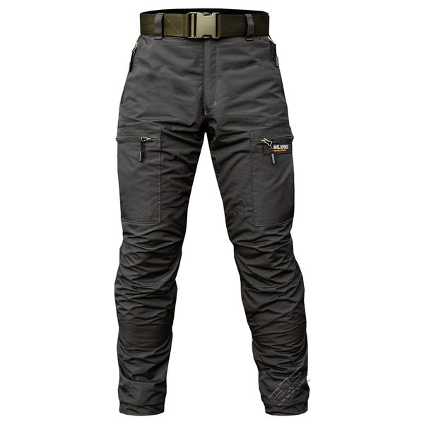 Insulated pants with belt "TRAVEL DEFENCE" DARK OLIVE (Taslan + Microfleece) 00321000S0000000 photo