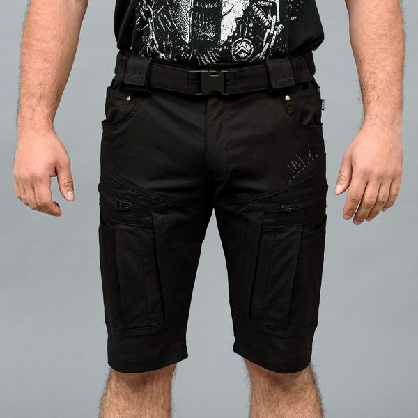 Shorts with belt "SPARTAN" BLACK (Cotton Stretch) 0030900XS0000000 photo