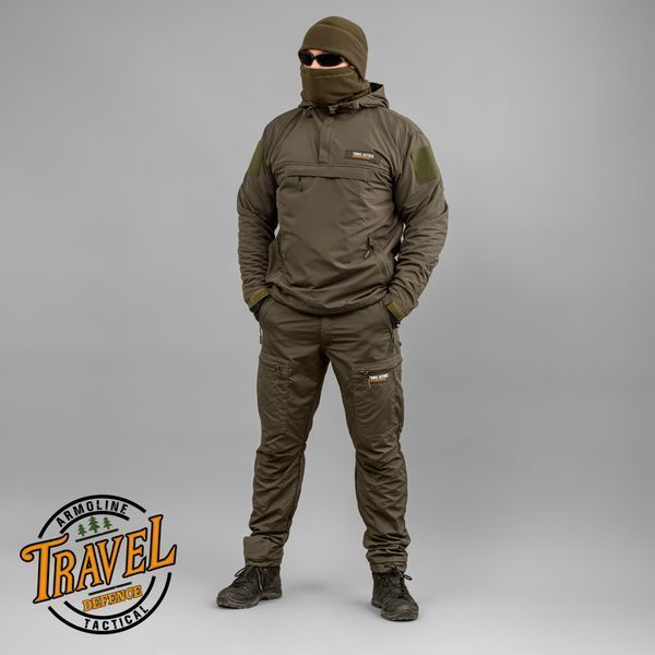 Анорак "TRAVEL DEFENCE" OLIVE (Таслан + Микрофлис) 00008000M0000000 фото