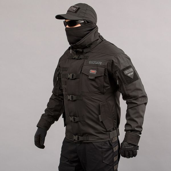 Куртка тактична "SHTORM" BLACK (Мембрана + Фліс) 0009602XL0000000 фото
