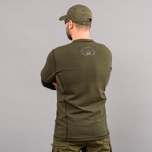 T-shirt with sleeves "BLACK WATER" OLIVE (Knitwear) 0028403XL0000000 photo