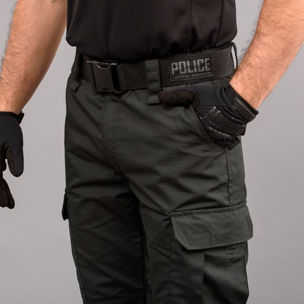 Штани тактичні "POLICE" BLACK з ременем 5см (Rip-Stop) 0031302XL0000000 фото