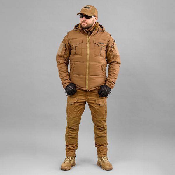 Insulated vest with hood "ANTITERROR II" COYOTE (Membrane + Sintepon) 0005202XL0000000 photo