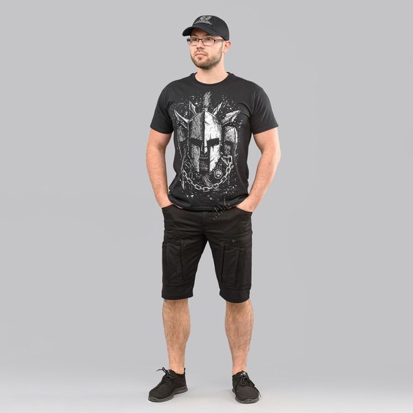 Футболка з принтом "SPARTANS" BLACK (Бавовна) 0026003XL0000000 фото