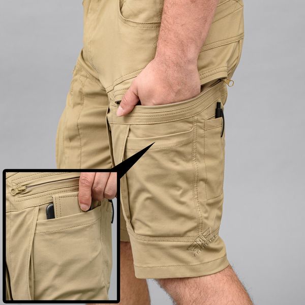 Shorts with belt "SPARTAN" BEIGE (Cotton Stretch) 0030800XS0000000 photo