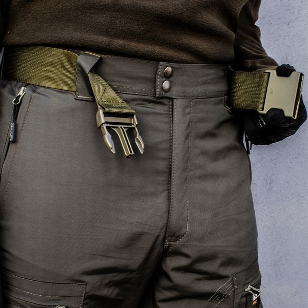 Insulated pants with belt "TRAVEL DEFENCE" OLIVE (Taslan + Microfleece) 00324000S0000000 photo