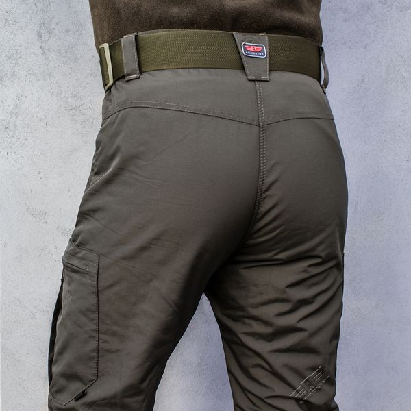 Insulated pants with belt "TRAVEL DEFENCE" OLIVE (Taslan + Microfleece) 00324000S0000000 photo