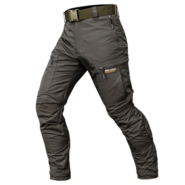 Insulated pants with belt "TRAVEL DEFENCE" OLIVE (Taslan + Microfleece) 00324000S0000000 photo