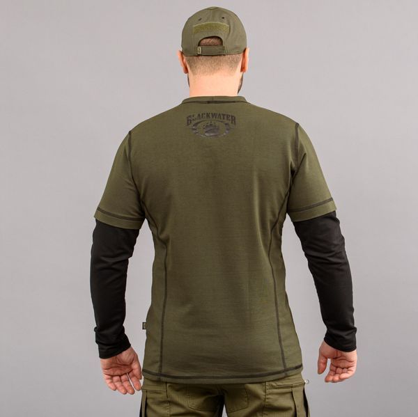 T-shirt with sleeves "BLACK WATER" OLIVE (Knitwear) 0028400XL0000000 photo