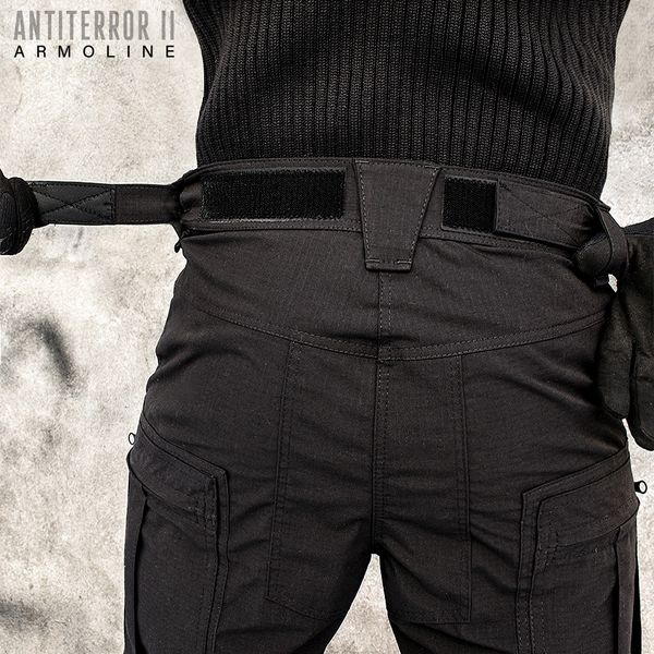 Tactical pants "ANTITERROR II" BLACK (Rip-Stop Stretch + Membrane) 00337000SREGULAR photo