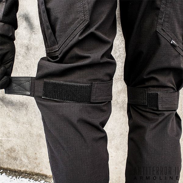 Tactical pants "ANTITERROR II" BLACK (Rip-Stop Stretch + Membrane) 00337000SREGULAR photo