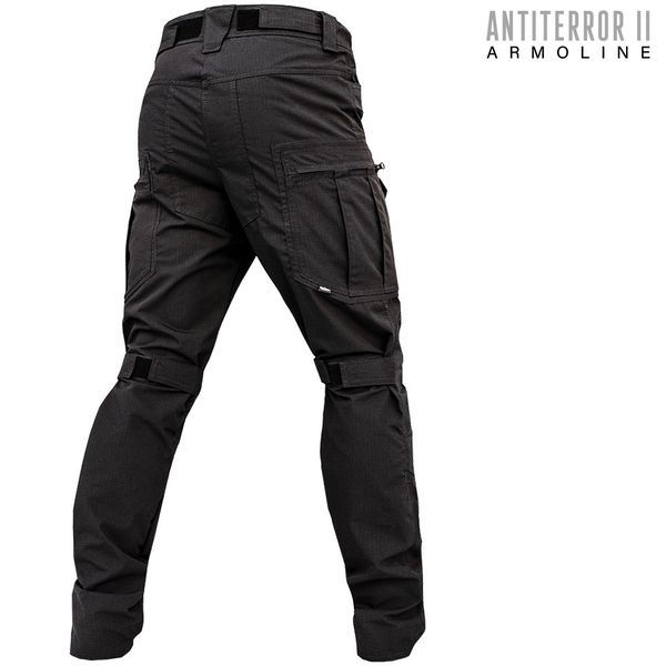 Tactical pants "ANTITERROR II" BLACK (Rip-Stop Stretch + Membrane) 00337000SREGULAR photo