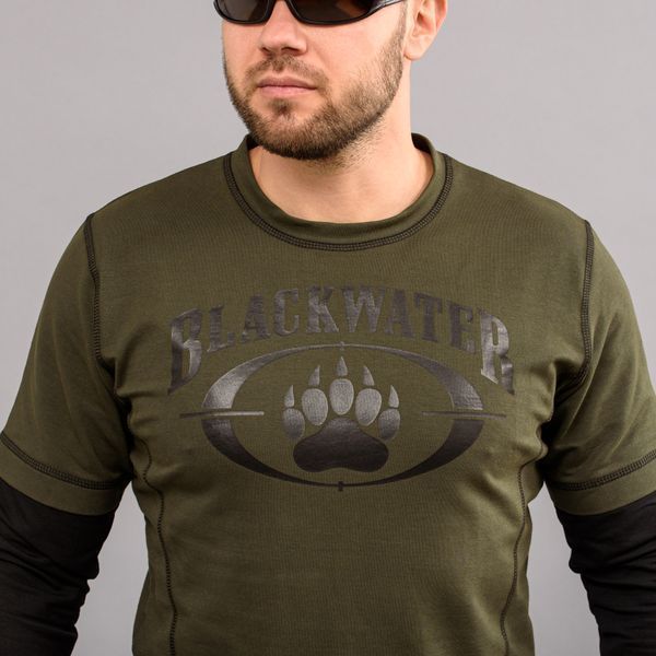 T-shirt with sleeves "BLACK WATER" OLIVE (Knitwear) 0028402XL0000000 photo